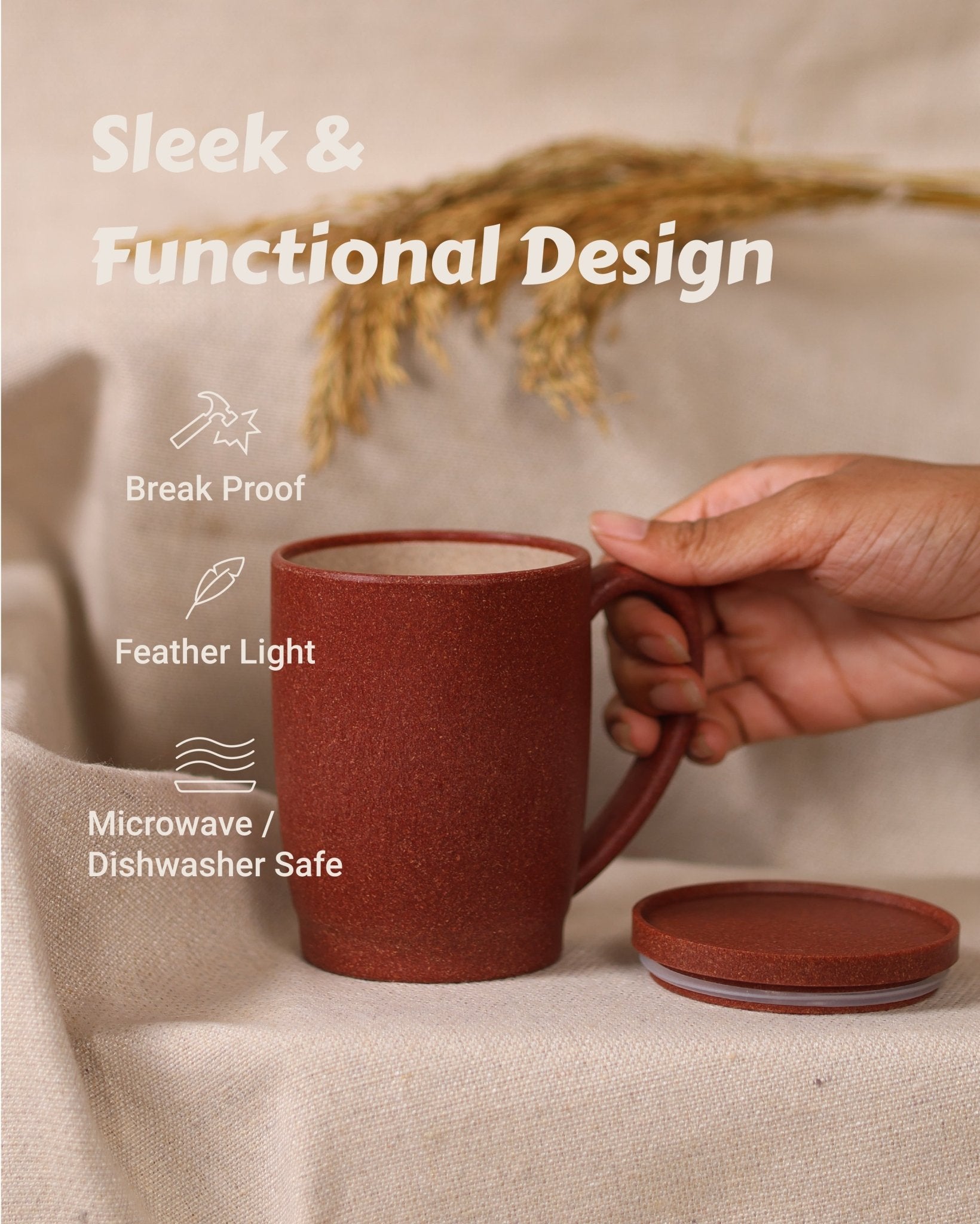 #mae_m1# - #mae.in# - #m1# - #mae# - #mug# - #made - of earth# - Rice Husk Mug -