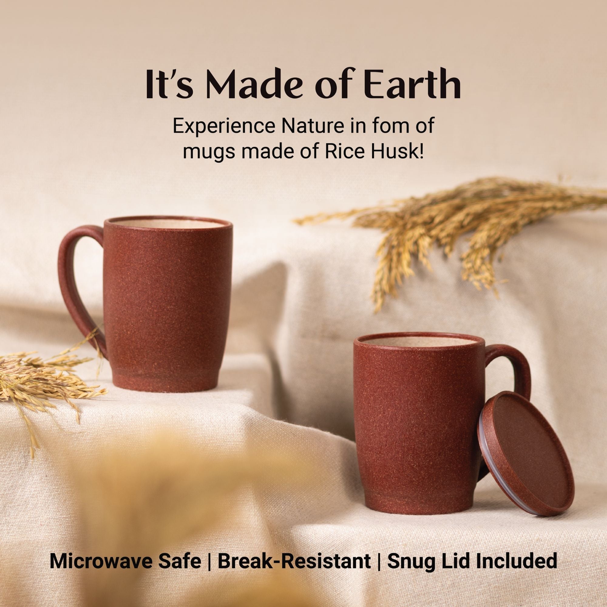 #mae_m1# - #mae.in#- #m1# - #mae#- #mug# - #made-of earth# - Rice Husk: Mojave Sunset -